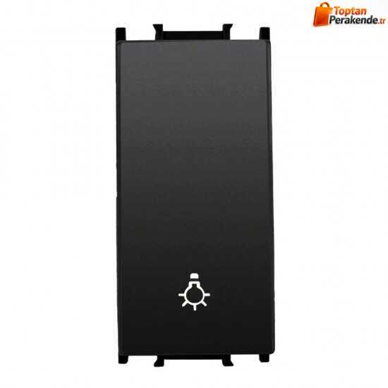 Viko Panasonic Thea Modüler Siyah 1M Light Düğme/Kapak (Mekanizma Hariç)